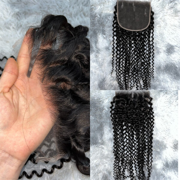 Virgin Hair Kinky Curly 4X4 5X5 6X6 7X7 HD Lace Closure - Image 2